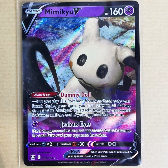 Pokemon Other - Mimikyu V 062/163 (Holo) Pokemon Card